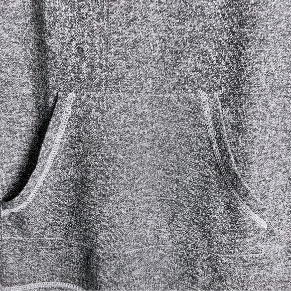 Dog is Good Dog Is My Zen Yoga Tunic Hooded Lightweight Sweatshirt Marled Gray L - Picture 9 of 14